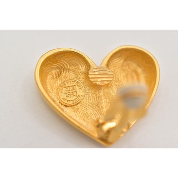 Givenchy Gold Heart Earrings - Picture 11 of 12